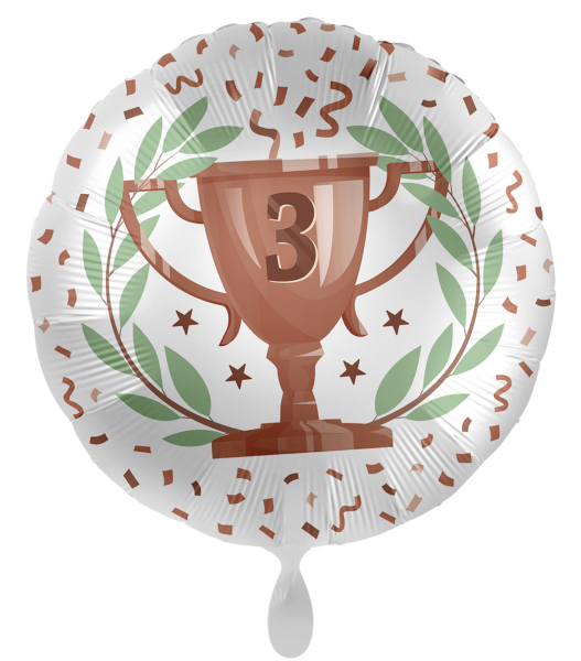 Folienballon - Pokal, 3. Platz - ø 43cm